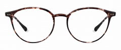 Alya optical frame in the colour Black Forest displayed in front angle view.