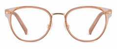 Aries optical frame in the colour Champagne displayed in front angle view.