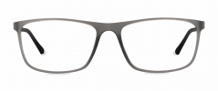Logan optical frame in the colour Ash displayed in front angle view.