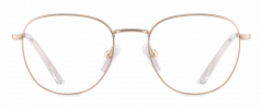 Micah optical frame in the colour Clear Crystal displayed in front angle view.