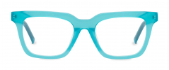 Serge optical frame in the colour Blue Lagoon displayed in front view.