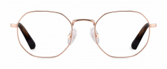 Soma optical frame in the colour Rose Gold displayed in front angle view.