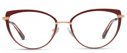 Ana optical frame in the colour Ruby displayed in front view.