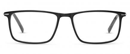 Brosque optical frame in the colour Obsidian Black displayed in front angle view.