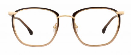 Drew optical frame in the colour Latte displayed in front view.