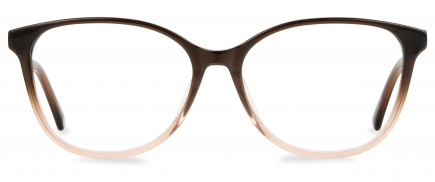 Frieda Large optical frame in the colour Latte displayed in front view.