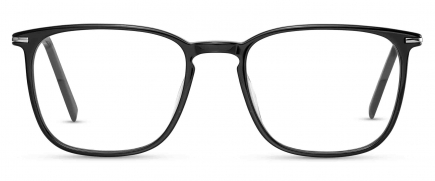 Holden optical frame in the colour Obsidian Black displayed in front angle view.