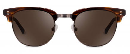 Hunter sunglasses frame in the colour Striped Buckeye displayed in front angle view.