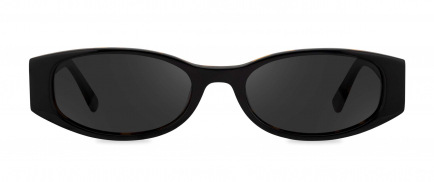 Jessie sunglasses frame in the colour Cacao Tortoise displayed in front view.