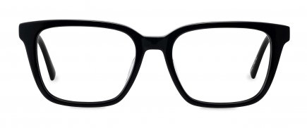 Monture optique Jinky en Large en Noir obsidienne vue de face.