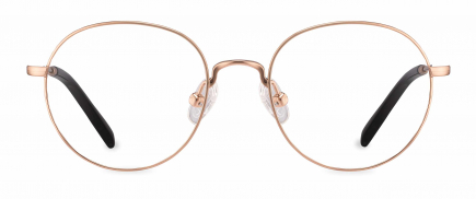 Kato optical frame in the colour Rose Gold displayed in front angle view.