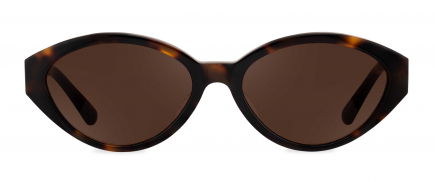 Lucia sunglasses frame in the colour Modern Tortoise displayed in front view.