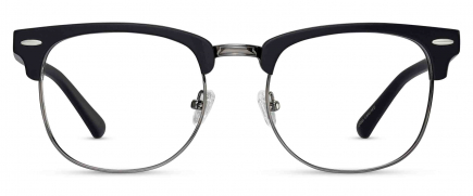 Marco optical frame in the colour Obsidian Black Matte displayed in front angle view.