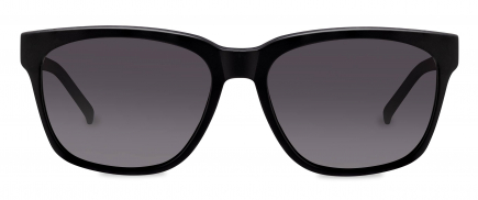 Mesa sunglasses frame in the colour Black Matte displayed in front angle view.