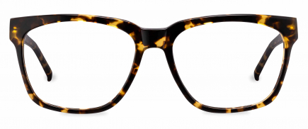 Mesa optical frame in the colour Mustard Tortoise displayed in front angle view.