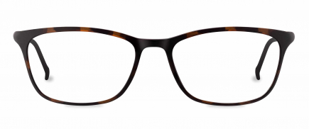Miles optical frame in the colour Hazelnut Tortoise displayed in front angle view.