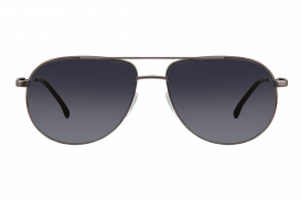 Pedro sunglasses frame in the colour Gunmetal Stripe displayed in front view.