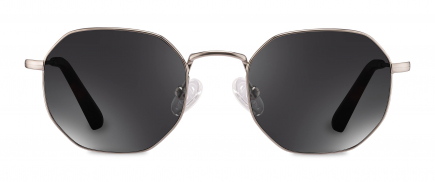 Soma sunglasses frame in the colour Silver displayed in front angle view.