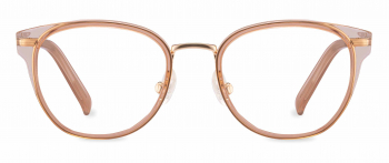 Aries optical frame in the colour Champagne displayed in front angle view.