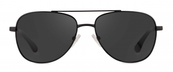Atomix sunglasses frame in the colour Satin Black displayed in front view.