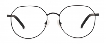Bowery optical frame in the colour Satin Black displayed in front view.