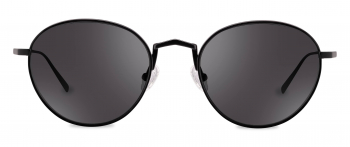Bryce sunglasses frame in the colour Black Matte displayed in front angle view.