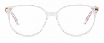 Celeste optical frame in the colour Clear Crystal displayed in front angle view.
