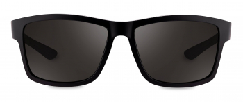 Crew sunglasses frame in the colour Obsidian Black Matte displayed in front angle view.