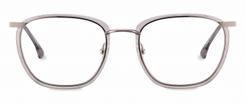 Drew optical frame in the colour Crystal Grey displayed in front angle view.