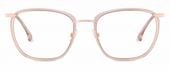 Drew optical frame in the colour Wheat displayed in front angle view.