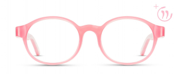 Eleonore optical frame in the colour Pink Wand displayed in front view.