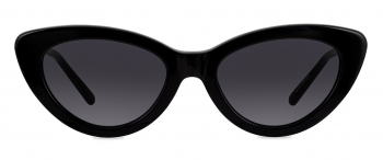 Elsie sunglasses frame in the colour Obsidian Black displayed in front view.