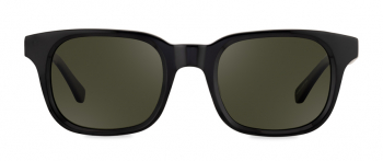 Emet optical frame in the colour Obsidian Black displayed in front view.