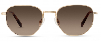 Farrell frame in the colour Gold displayed in front angle view.