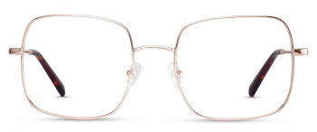 Ford optical frame in the colour Rose Gold displayed in front angle view.