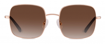 Ford sunglasses frame in the colour Rose Gold displayed in front angle view.