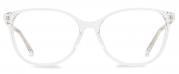 Frieda Large optical frame in the colour Clear Crystal displayed in front view.