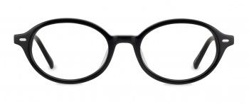 Gigi optical frame in the colour Obsidian Black displayed in front view.