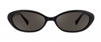 Hailey sunglasses frame in the colour Obsidian Black displayed in front view.