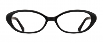 Hailey optical frame in the colour Obsidian Black displayed in front view.