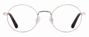 Haskell optical frame in the colour Silver displayed in front angle view.