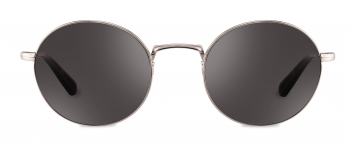 Haskell sunglasses frame in the colour Silver displayed in front angle view.