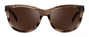 Hikin sunglasses frame in the colour Candy Brown displayed in front angle view.