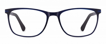 Hugh optical frame in the colour Matte Navy displayed in front angle view.