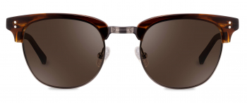 Hunter sunglasses frame in the colour Striped Buckeye displayed in front angle view.