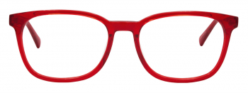 Julie optical frame in the colour Cherry displayed in front angle view.