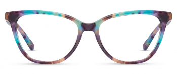 Juniper optical frame in the colour Crystal Confetti displayed in front angle view.
