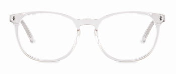 Kent optical frame in the colour Clear Crystal displayed in front angle view.