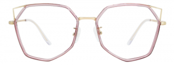 Kitty optical frame in the colour Gold Lavender displayed in front angle view.