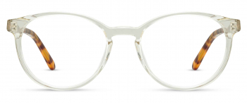 Louie optical frame in the colour Butter Tortoise displayed in front angle view.